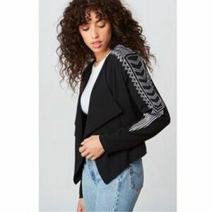 Jack By BB Dakota Embroidered Open Blazer